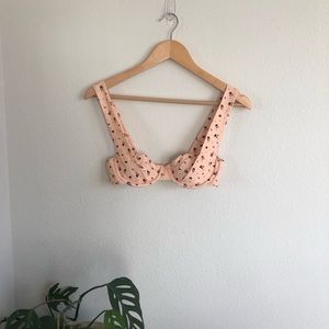 Peony swimwear pink floral underwire top